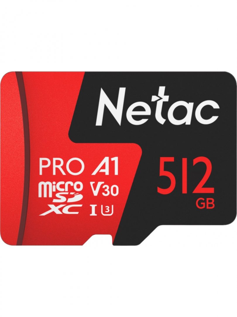 Netac P500 Extreme Pro 512 GB Microsdxc V30/A1/C10 Hafıza Kartı + Sd Adaptör